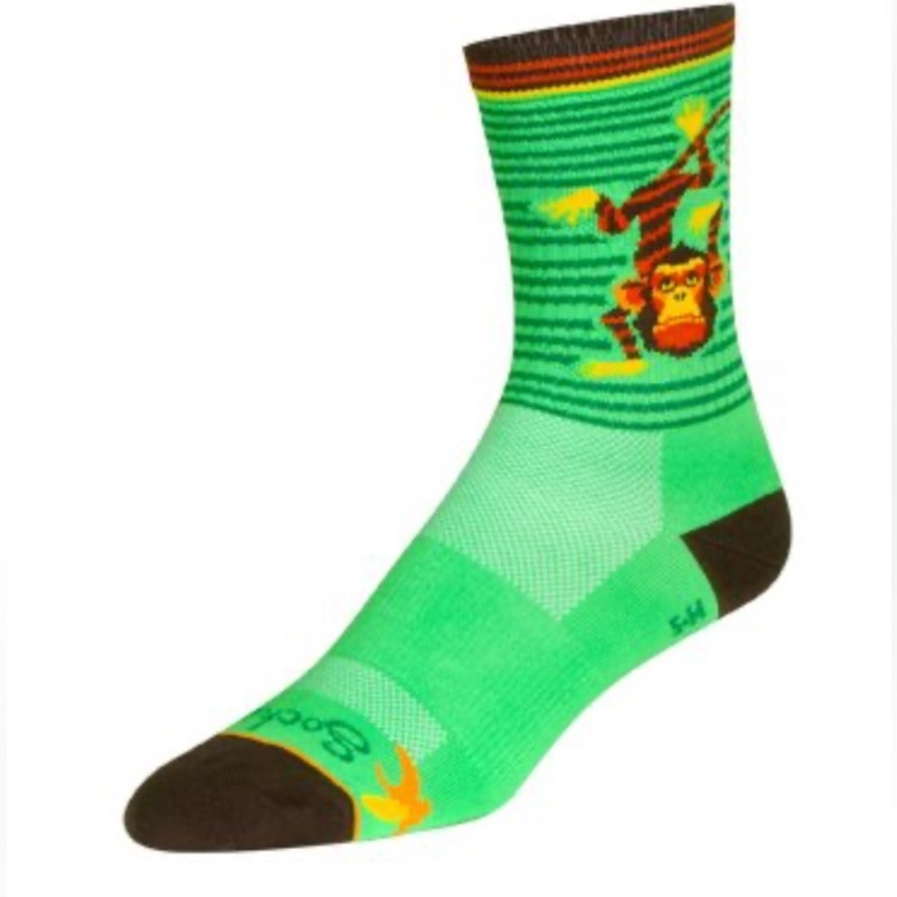 Jungle Jam Sock Guy Socks NWOT